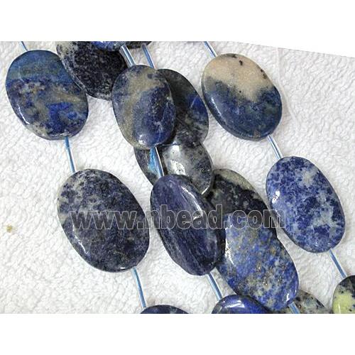 Natural lapis lazuli bead, oval