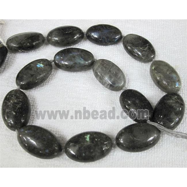 Natural Labradorite bead, oval