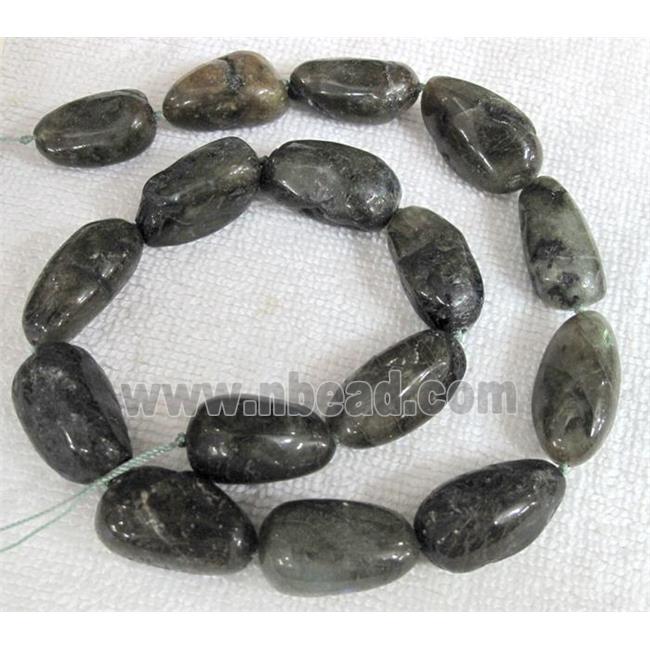 Natural Labradorite bead, freeform