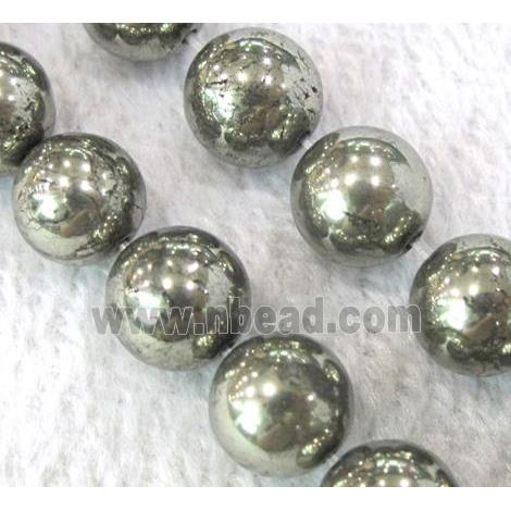 natural Pyrite Beads, round