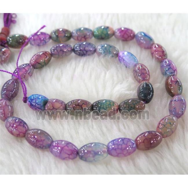 dragon veins Agate beads, barrel, colorful