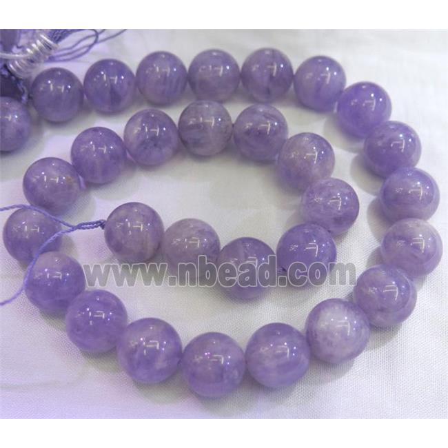purple Chalcedony beads, round