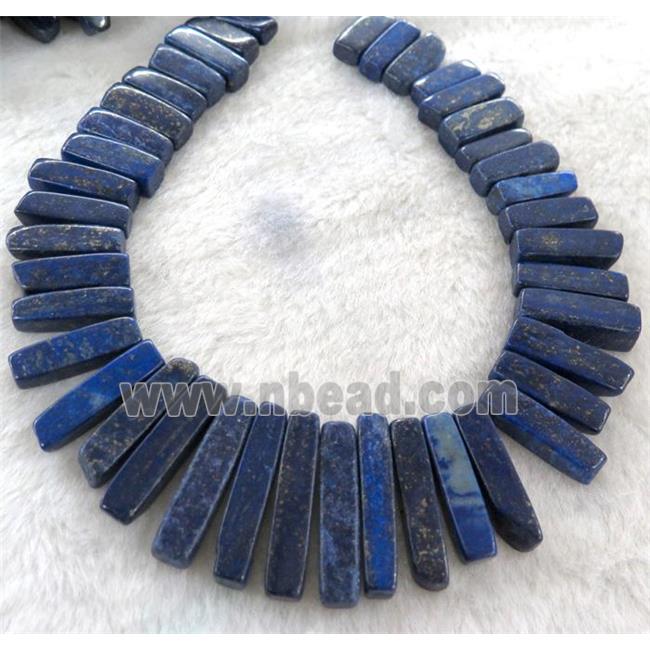 lapis lazuli beads, stick, freeform