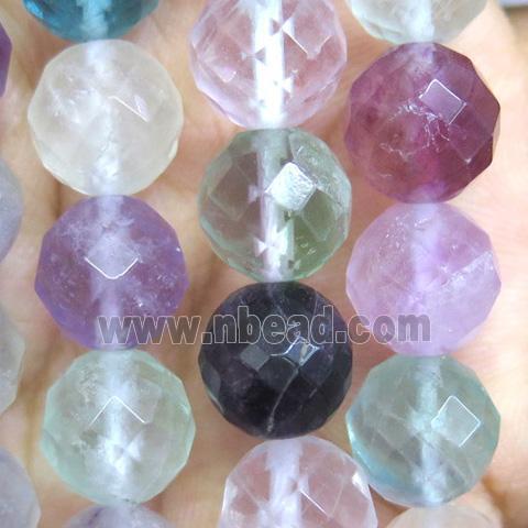 rainbow Fluorite beads, faceted round