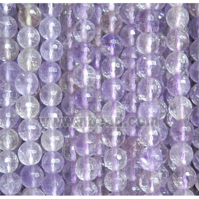 Ametrine beads, faceted round, A grade