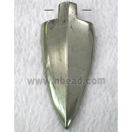 natural Pyrite pendant, arrowhead