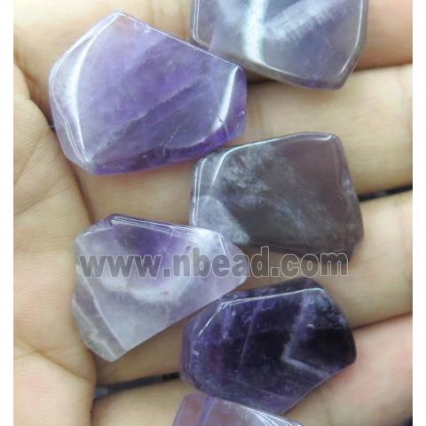 amethyst collar bead, teardrop, purple, top drilled