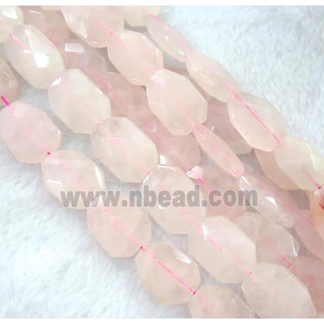 rose quartz nugget beads, freeform