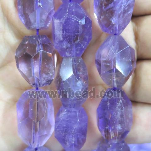 Ametrine nugget beads, freeform, purple