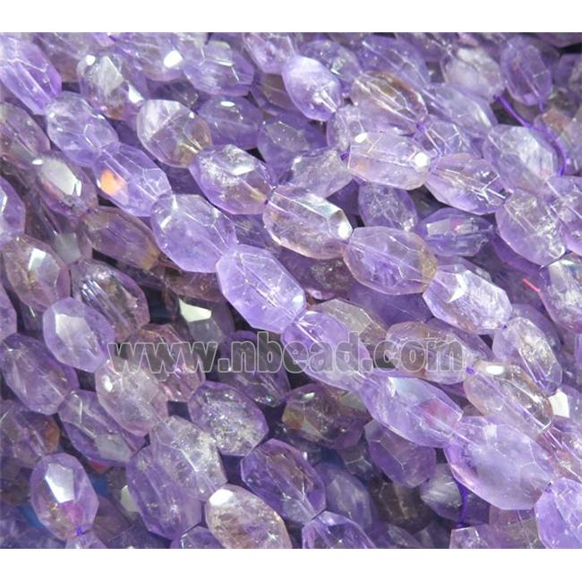 Ametrine nugget beads, freeform, purple
