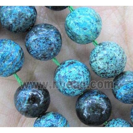 blue Silver-line jasper beads, round