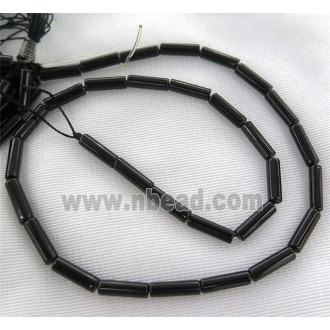 black onyx bead, tube