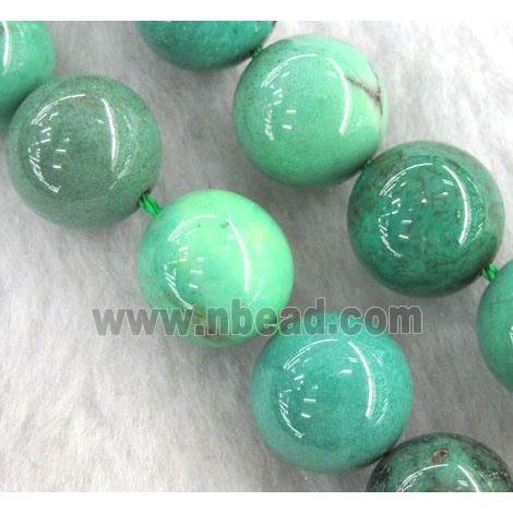Natural Green Grass Agate Beads Smooth Round