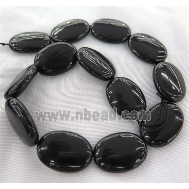 black onyx oval beads