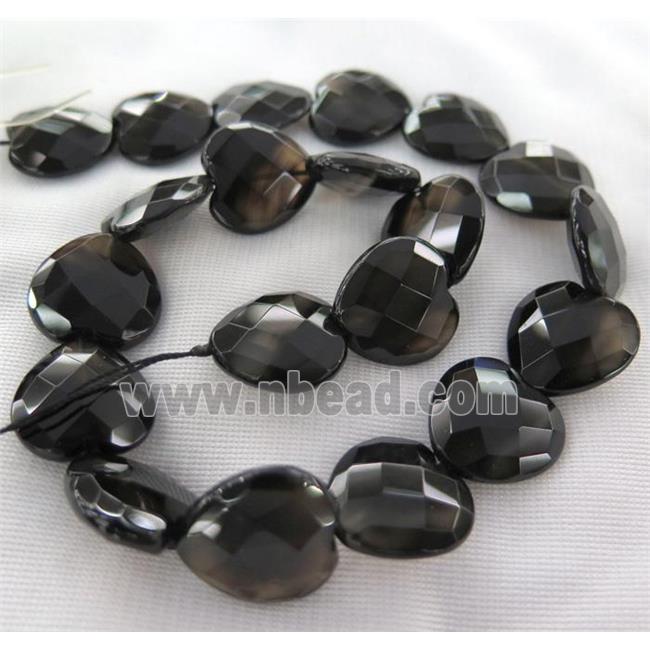 black onyx bead, heart