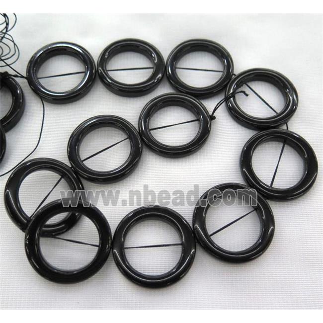 black onyx bead, ring