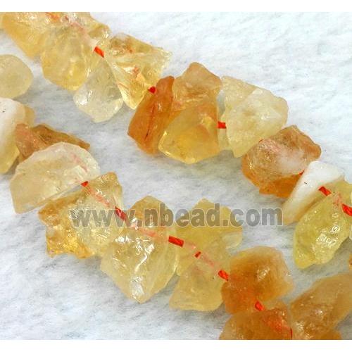 natural citrine beads, freeform