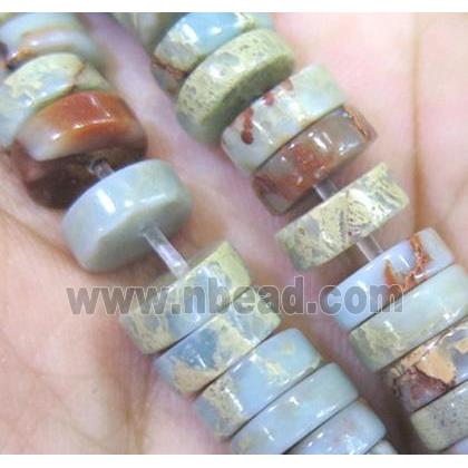 snakeskin jasper heishi beads