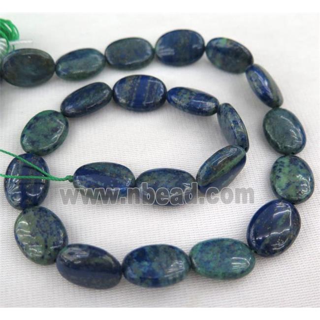 Azurite beads, oval