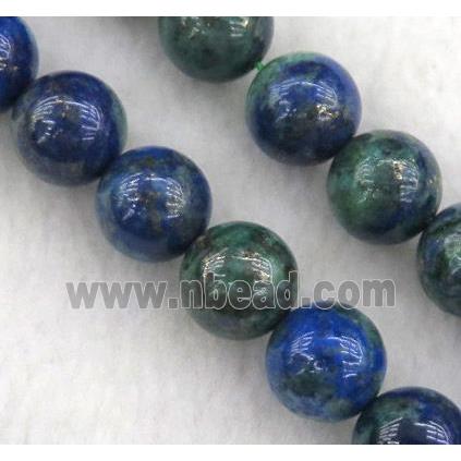 round natural Azurite beads, Dye