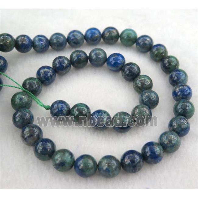 round natural Azurite beads, Dye