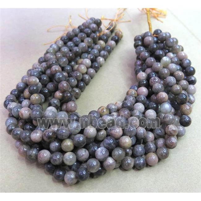 black Sunstone Beads, round