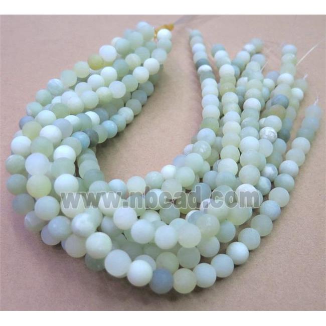 New Mountain Jade Beads, matte, round