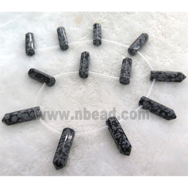 snowflake jasper beads, bullet shape