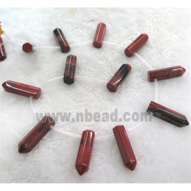 red jasper bullet beads
