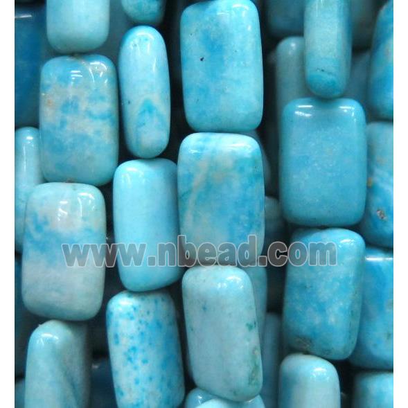 Synthetic Larimar Beads Blue Rectangle