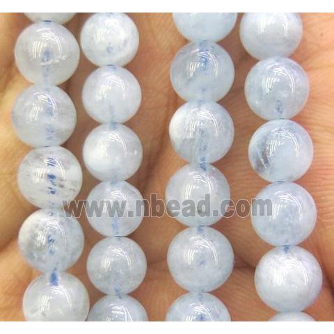 natural Aquamarine beads, round