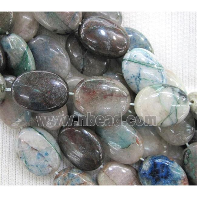 Azurite beads, oval