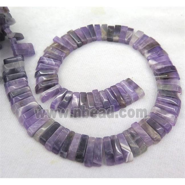 Amethyst beads, stick, purple