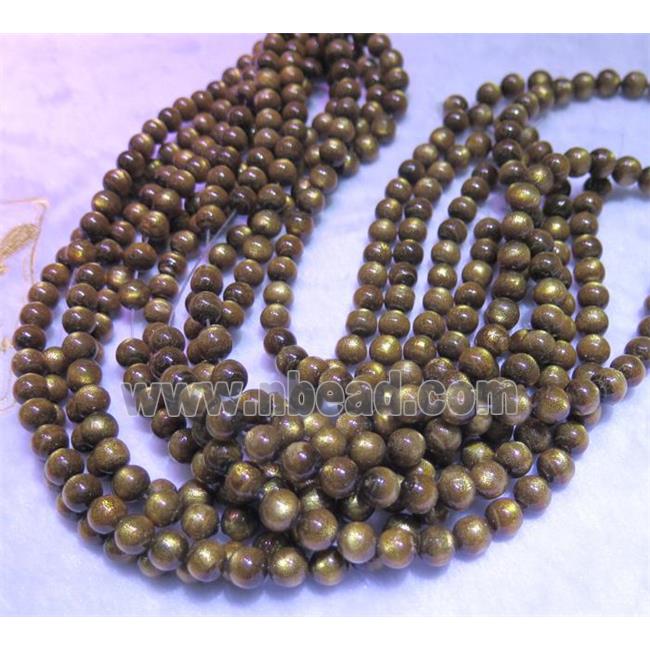 Natural Gold Coral Beads, round