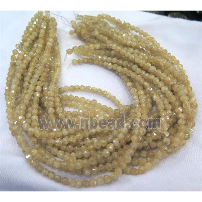 natural Yellow Garnet Beads, faceted freeform