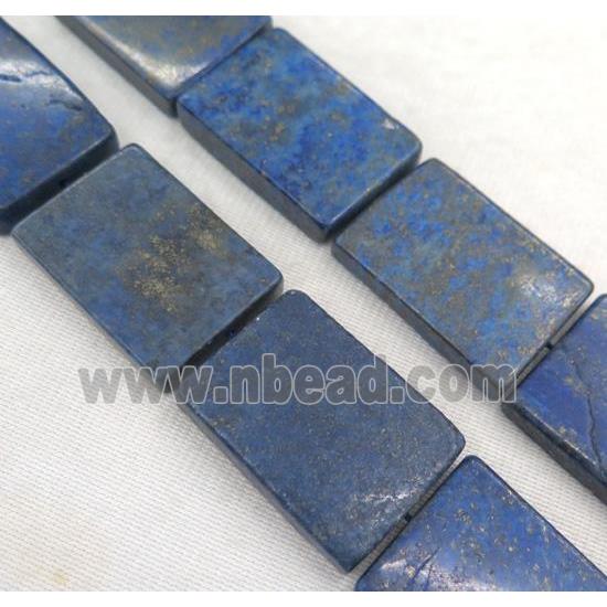 lapis lazuli beads, rectangle, blue