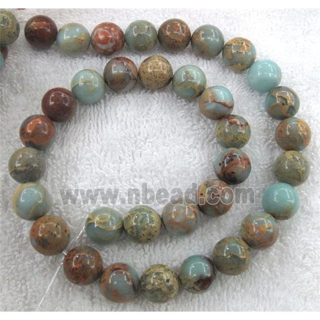 snakeskin jasper beads, round