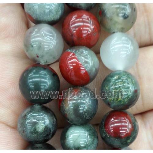 Africa bloodstone jasper bead, round