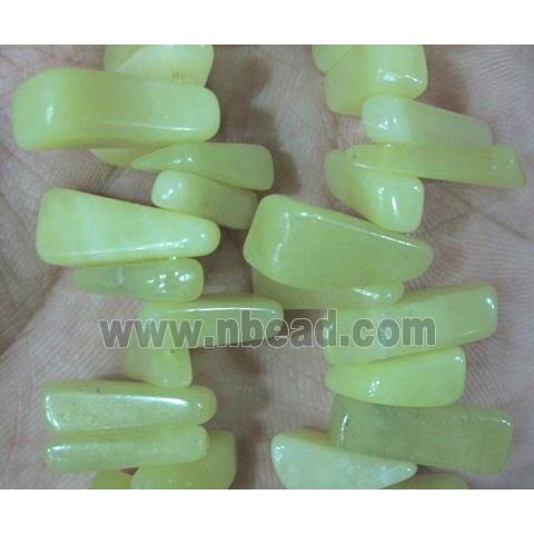 lemon jade chips bead, freeform