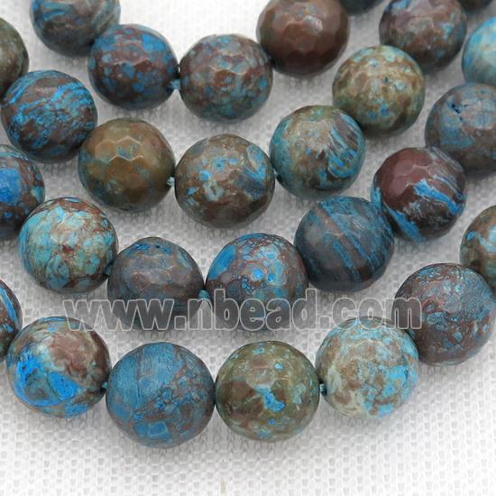 blue Oak Jasper beads, faceted round