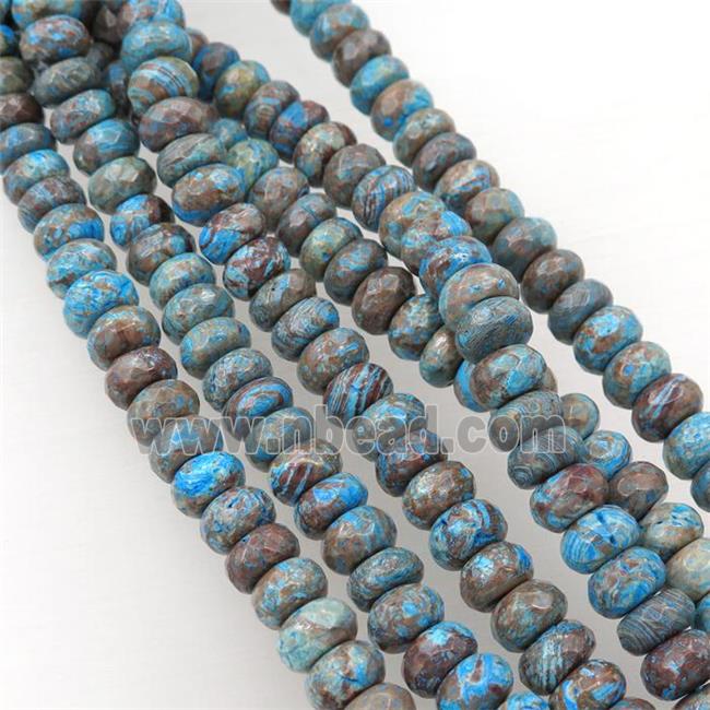 blue Oak Jasper beads, faceted rondelle
