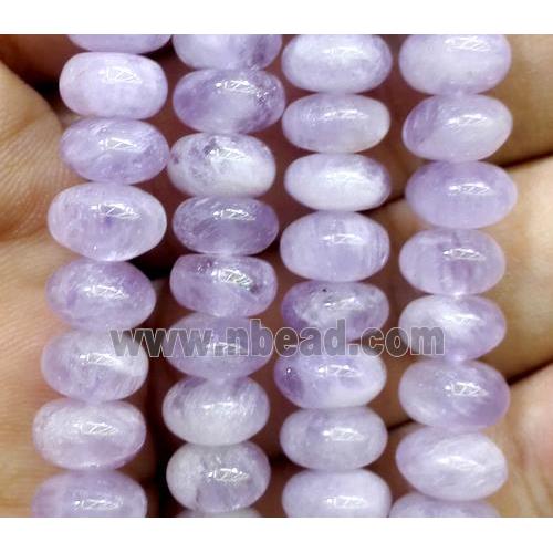 lavender Chalcedony rondelle beads