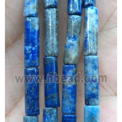 Lapis Luzili tube bead, blue
