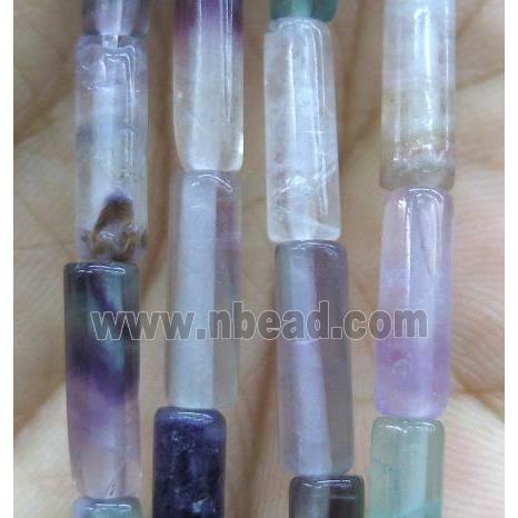 purple Fluorite tube beads, dye