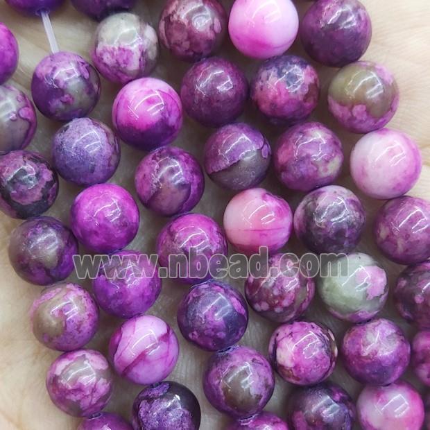 round Sugilite bead, purple dye