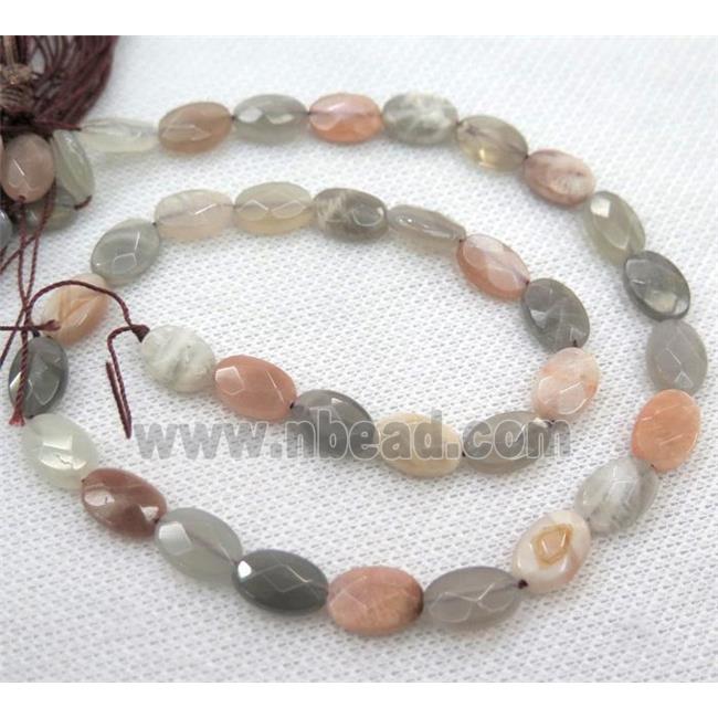 gray moonStone beads, faceted oval