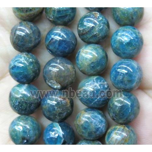 round Apatite bead, blue