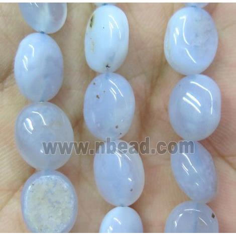 blue lace agate bead, oval