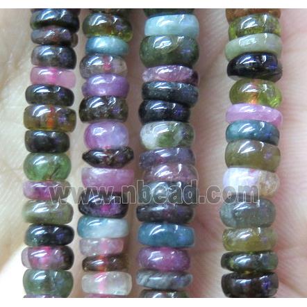 colorful tourmaline rondelle beads