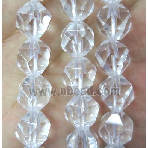 Clear Quartz ball beads, faceted round